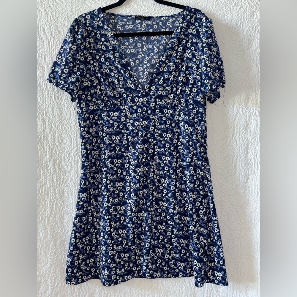 Cotton:On Floral Short Sleeve Midi Dress